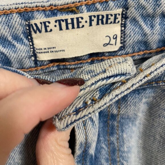 Free People We the Free Pacifica‎ Straight Leg Jean in Light Blue Size 29 - Picture 3 of 8